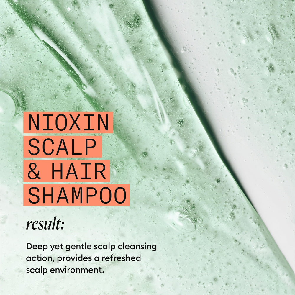 Nioxin System 4 scalp-therapy conditioner bottle emphasizes moisture.