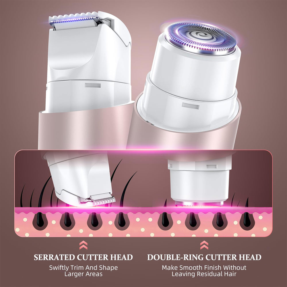 NIPOO bikini trimmer serrated cutter head detail for quick trimming