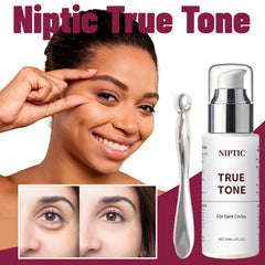 Niptic True Tone Eye Cream swirl texture showing fast-absorbing formula