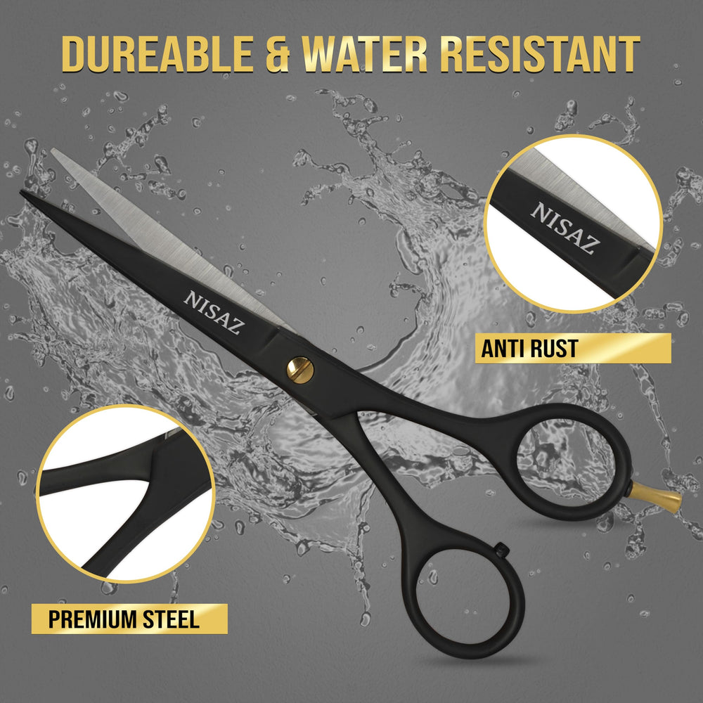 NISAZ high-carbon stainless steel blades stay sharp for repeated trims.