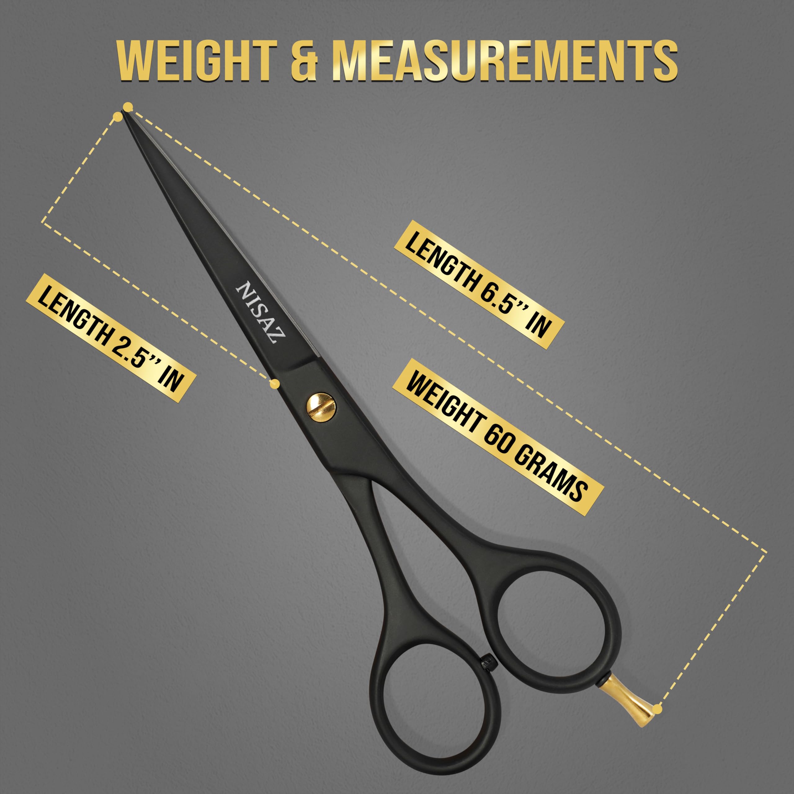 Travel-ready leather pouch protects scissors during storage and transport.
