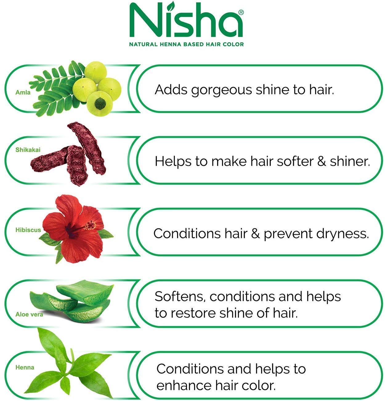 Nisha Natural Color delivers soft, silky hair with a natural finish
