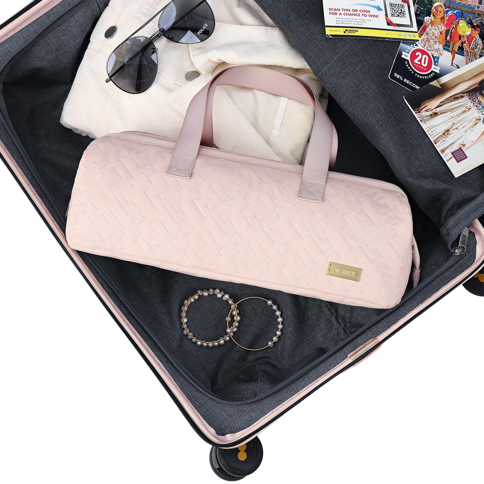 NISHEL Hair Tools Travel Bag double-handle design for easy carrying
