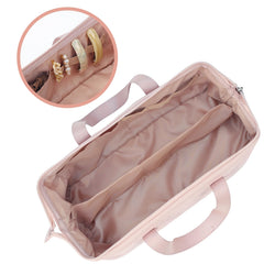 NISHEL Hair Tools Travel Bag partition keeps wand and dryer separate