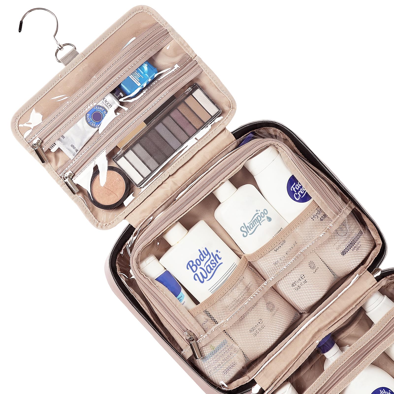 NISHEL bag with elastic pockets for organized storage of cosmetics