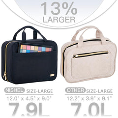 NISHEL bag open with four compartments for tidy packing