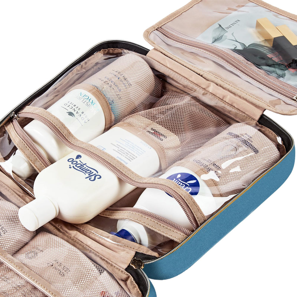 Front pocket provides fast storage for brushes and small items.