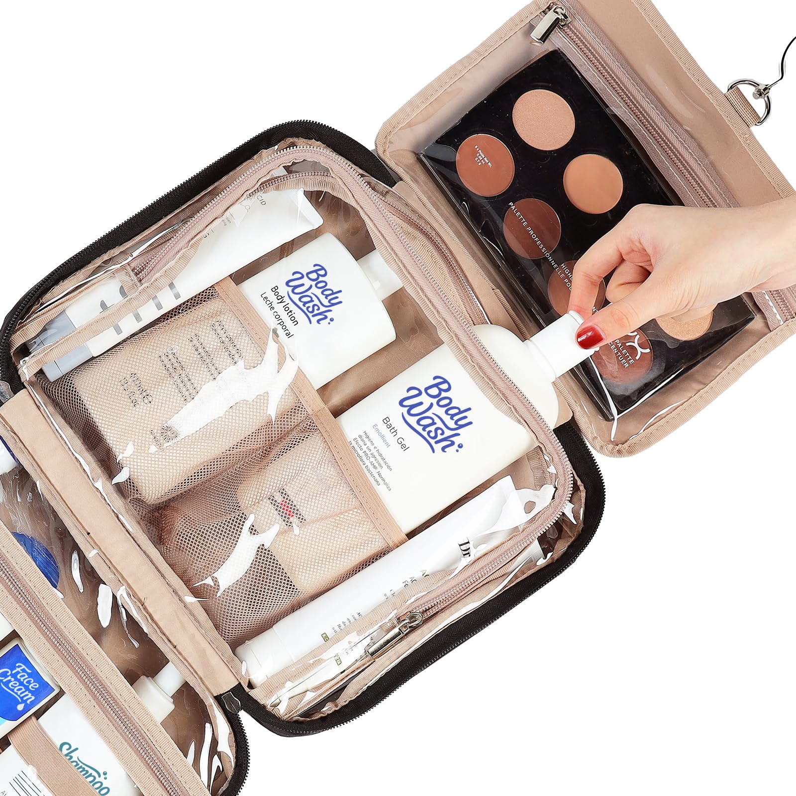 NISHEL bag front zipper pocket adds extra storage for small essentials.