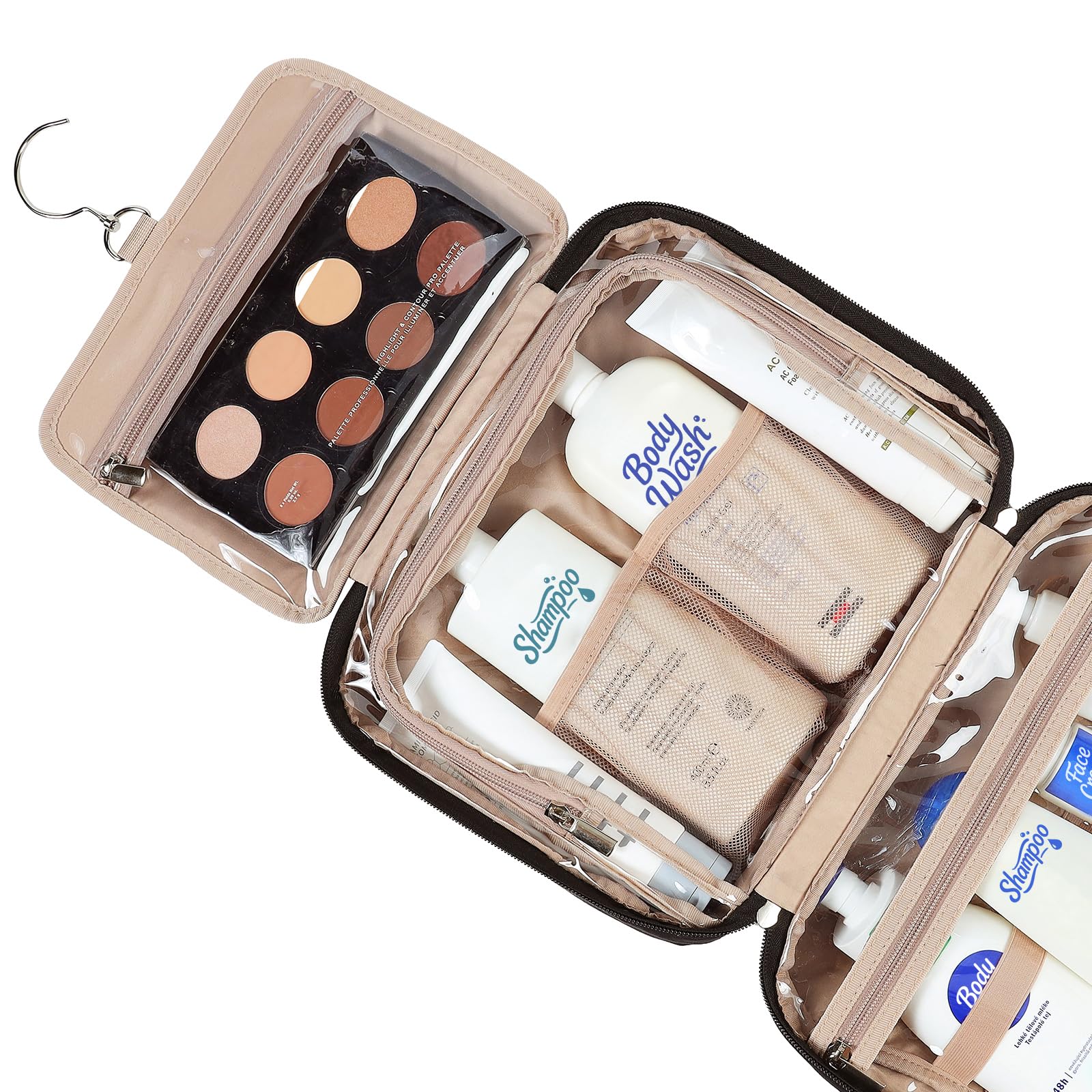 NISHEL bag interior with mesh pockets keeps bottles upright and organized.