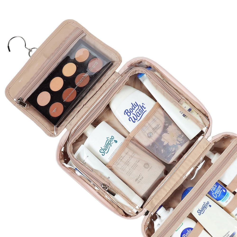 NISHEL bag interior shows mesh pouches and elastic straps for organization