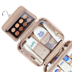 NISHEL bag interior shows mesh pouches and elastic straps for organization
