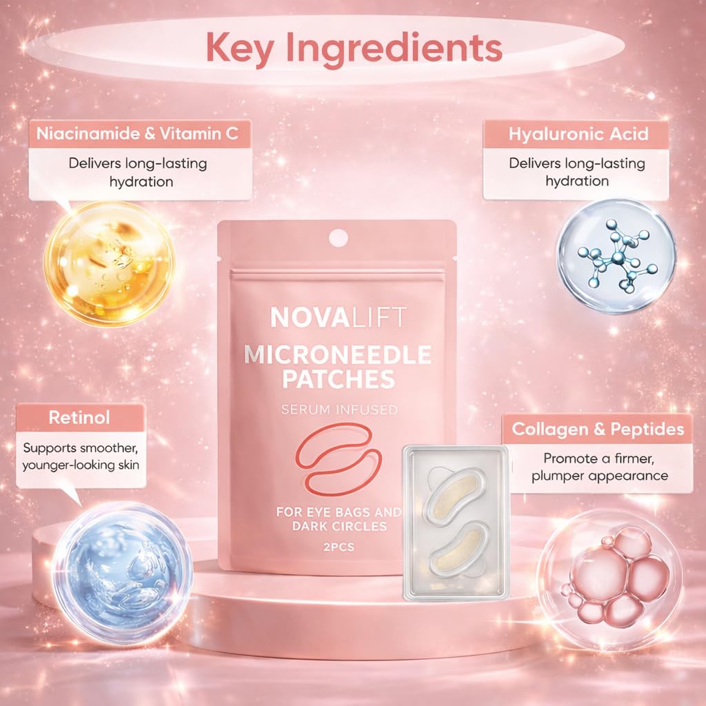 Cooling NOVALIFT eye patches reduce puffiness and refresh the eye area