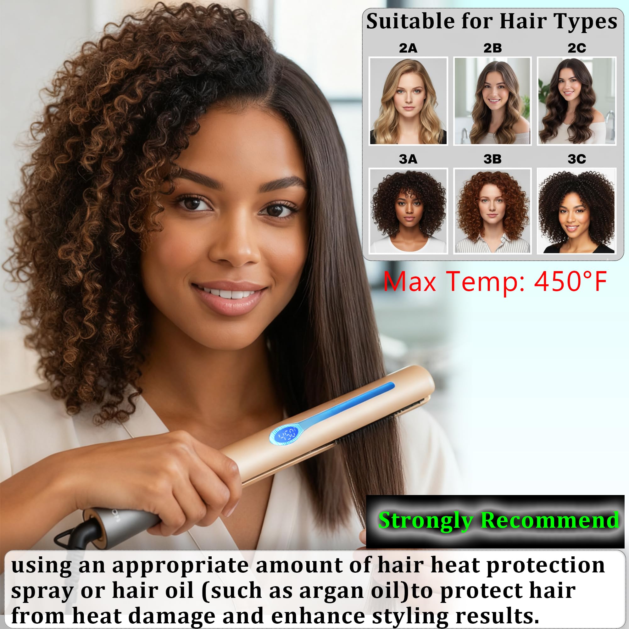 NITION 3D floating plates adapt to hair with snag-free glide.