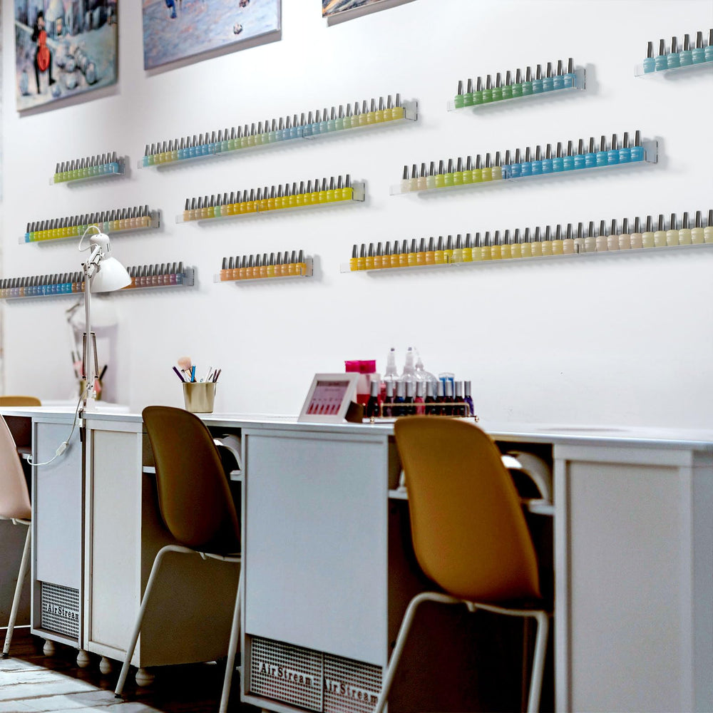 Modern, clear design complements vanity spaces and salons alike.