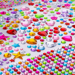 NIUBIER gem stickers colorful round rhinestones for crafts and cards