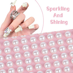 NIUBIER perlas para uñas, decoración duradera para manicura creativa