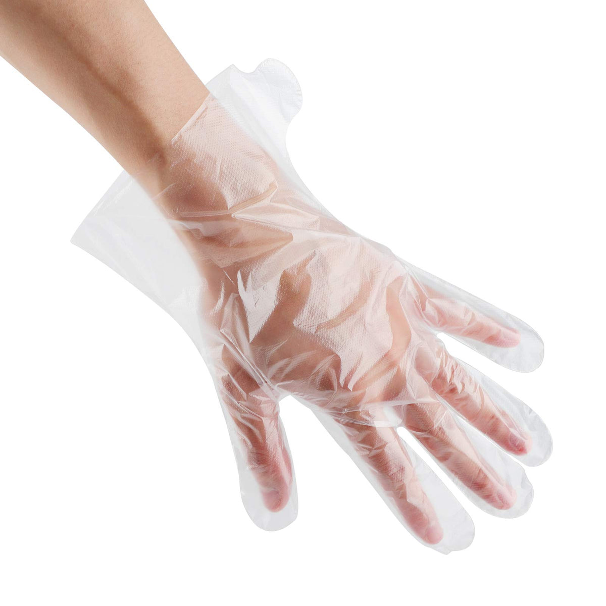 Niubow paraffin wax bath liner, hand-size closeup, shows comfortable fit and moisture protection.