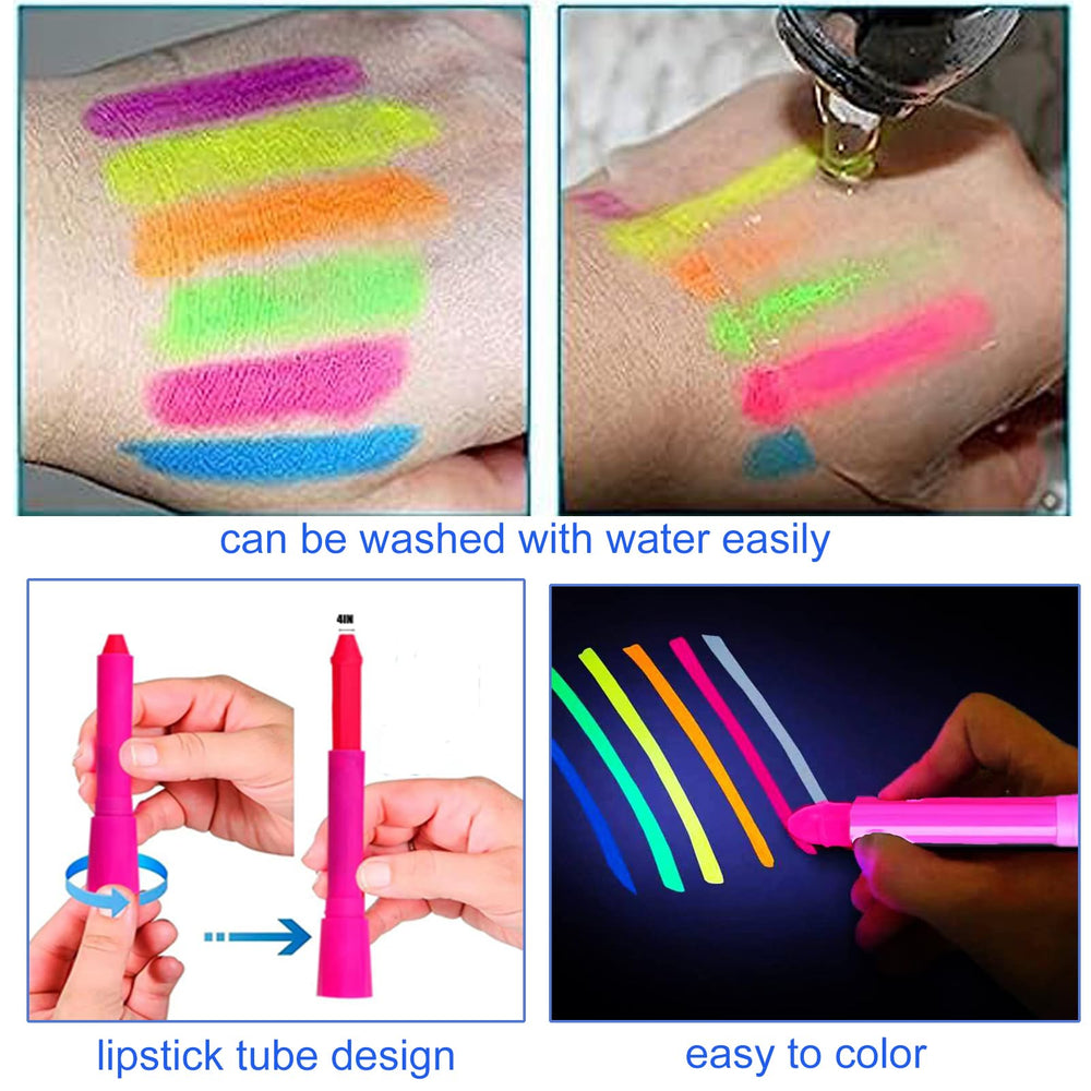 NIUEFH brillo UV, pintura neon para resaltar bajo luz negra.