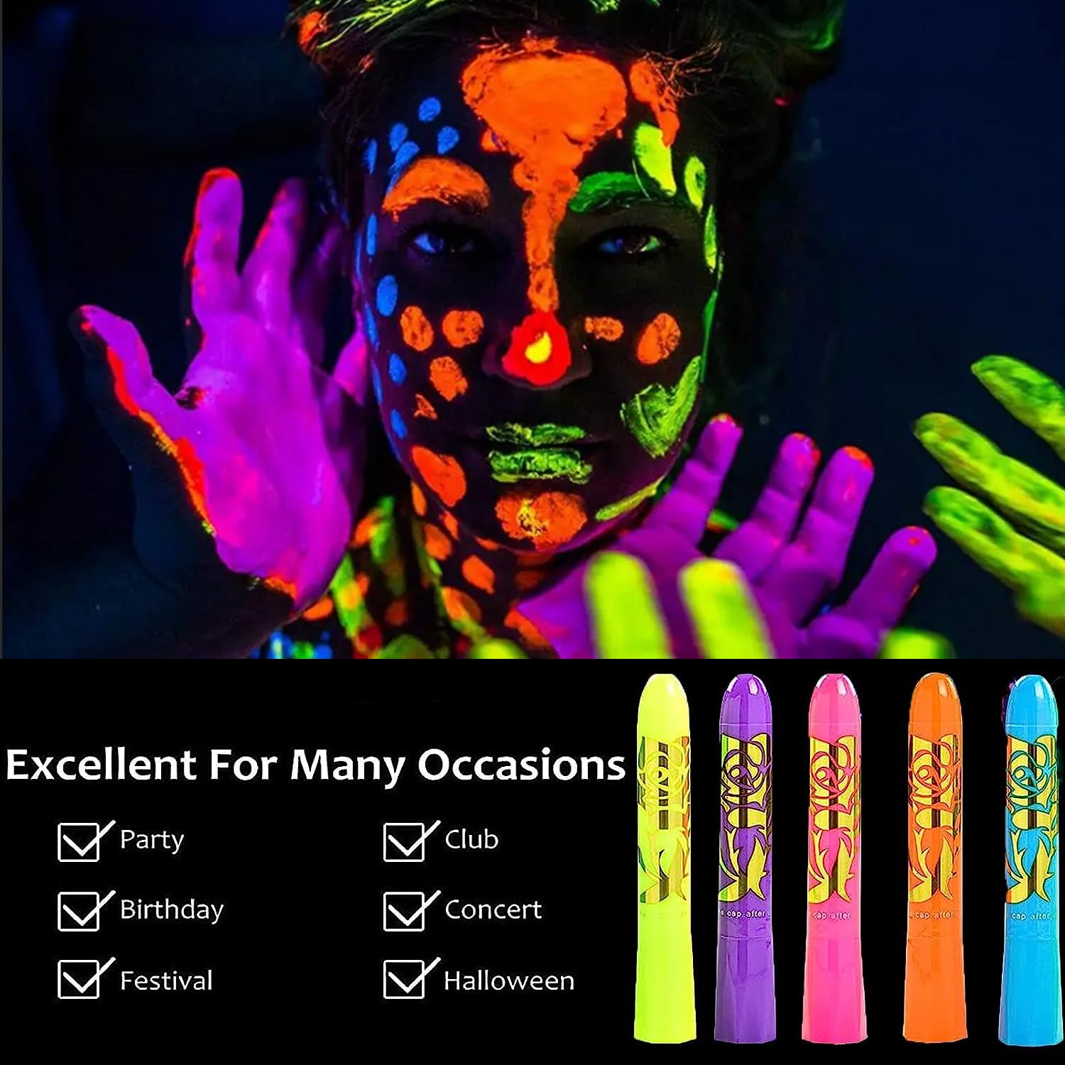 NIUEFH kit maquillaje cara y cuerpo, ideas de diseño.
