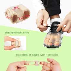 Niupiour silicone toe spacer with soft trim supports gentle toe alignment.
