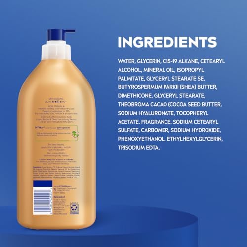 NIVEA acabado natural y brillo suave gracias a cacao.