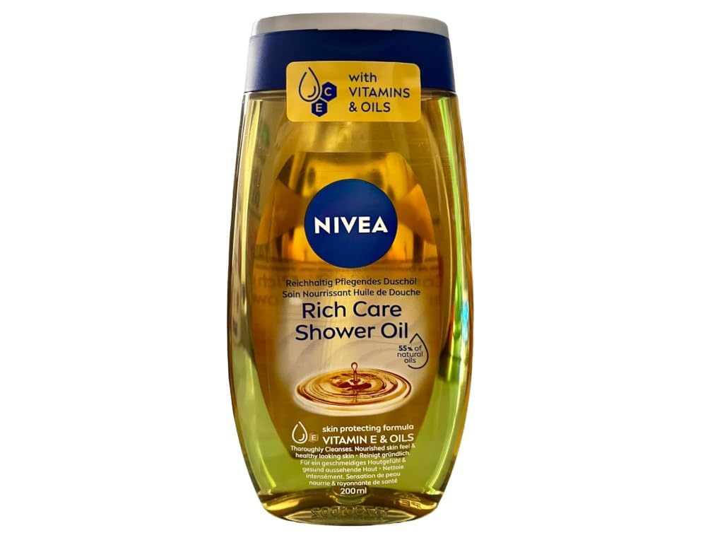 NIVEA Aceite de Ducha con fragancia cálida para una experiencia de ducha lujosa.