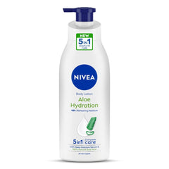 NIVEA Aloe Hidratación en bote de 400 ml para hidratación suave diaria.