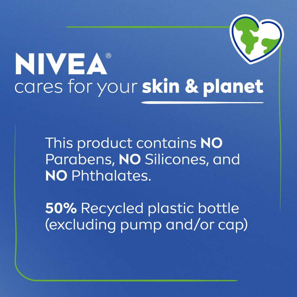 Aplicación con bomba de NIVEA para dosis precisas.