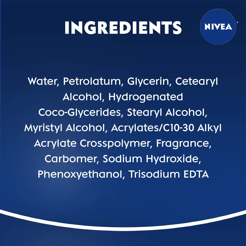Aplicación en piel húmeda para hidratación instantánea sin residuo pegajoso, NIVEA.