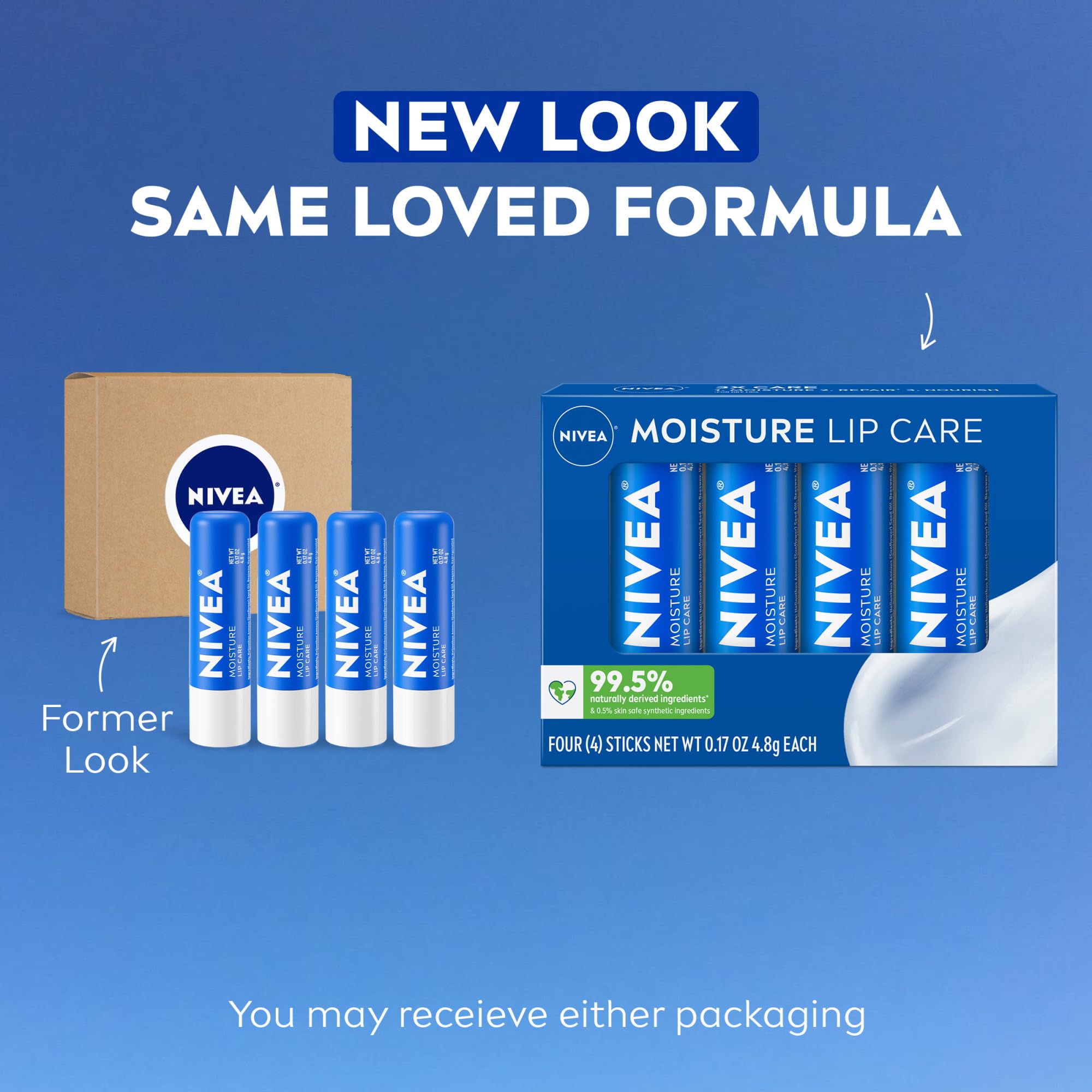 NIVEA bálsamo labial con manteca de karité suaviza labios agrietados con nutrición.