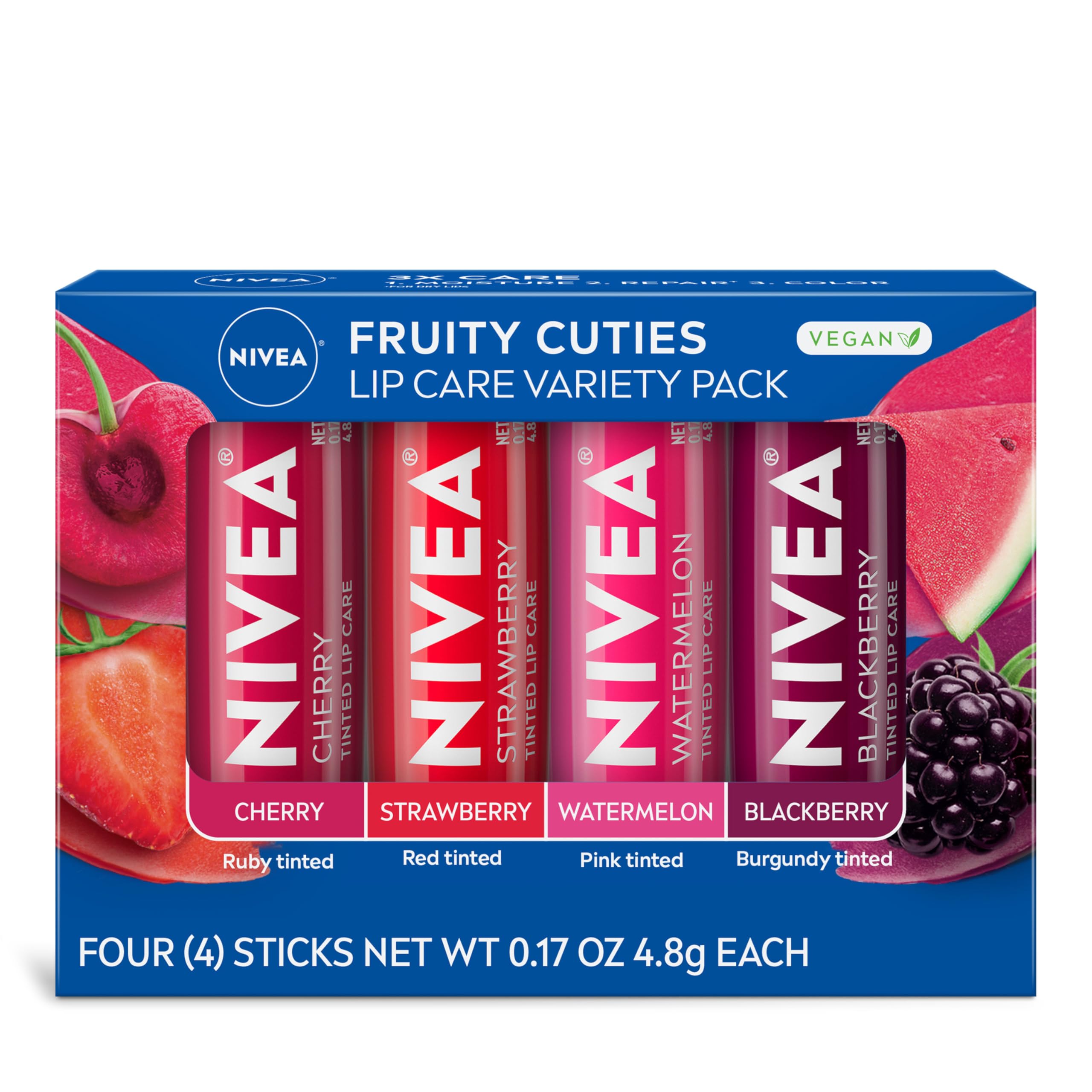 Bálsamo labial NIVEA cereza: color suave y hidratación duradera.