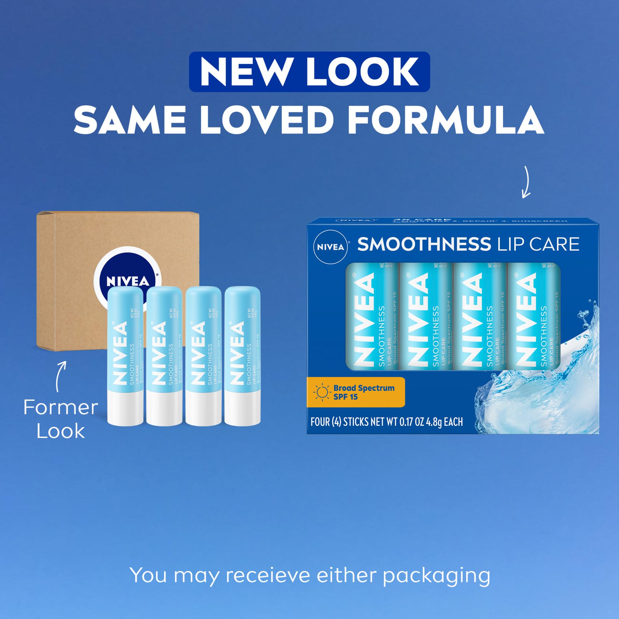 NIVEA balsamo labial, textura cremosa que ofrece hidratación duradera.