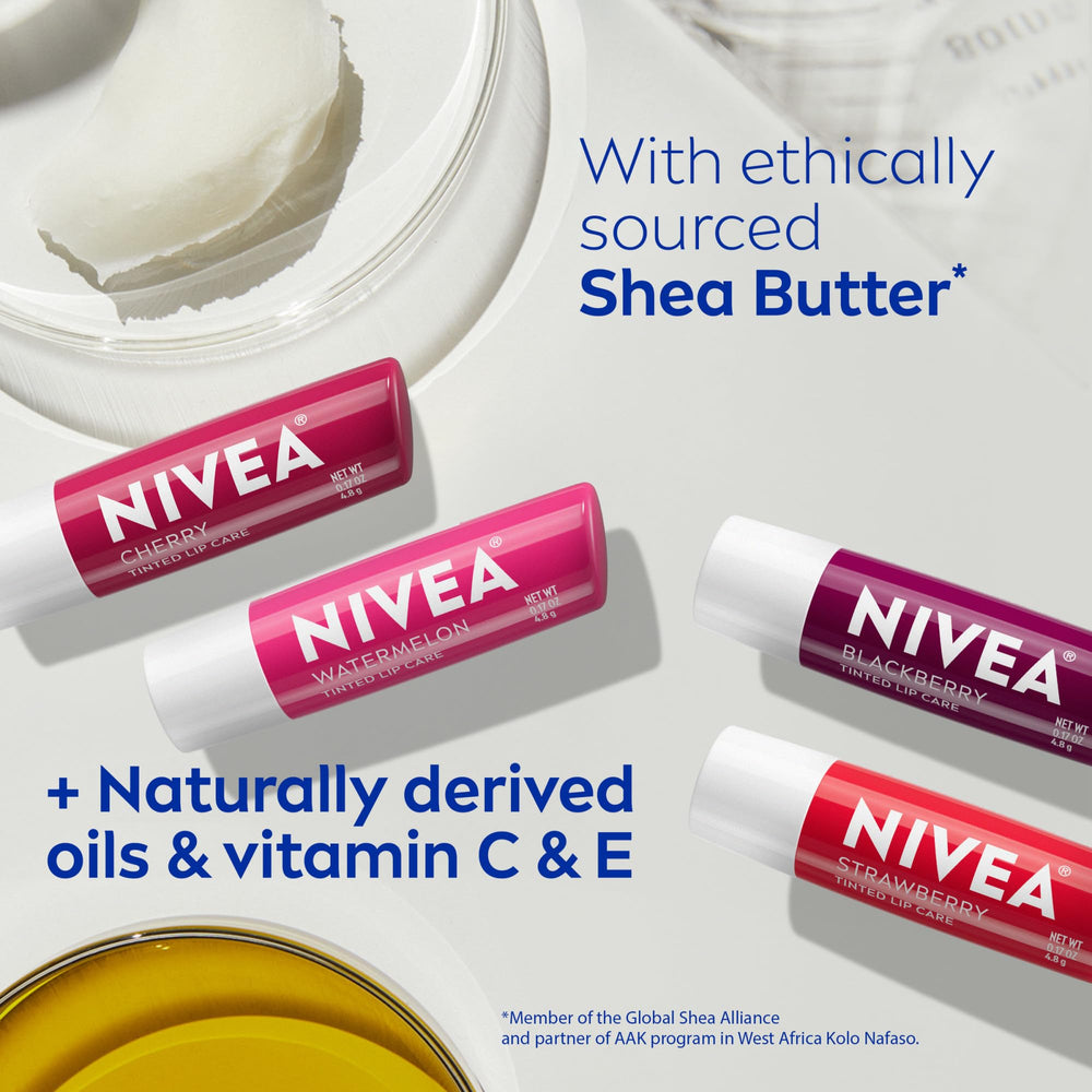 Fórmula vegana del bálsamo labial NIVEA sin crueldad.