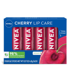 Bálsamo labial NIVEA Cereza en empaque compacto para uso diario.