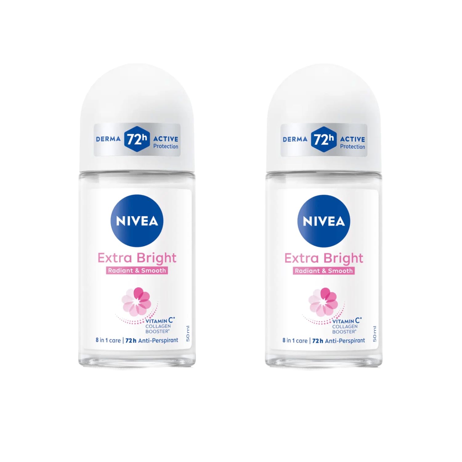 NIVEA Brillo Extra desodorante rodillo para axilas en botella, uso diario.