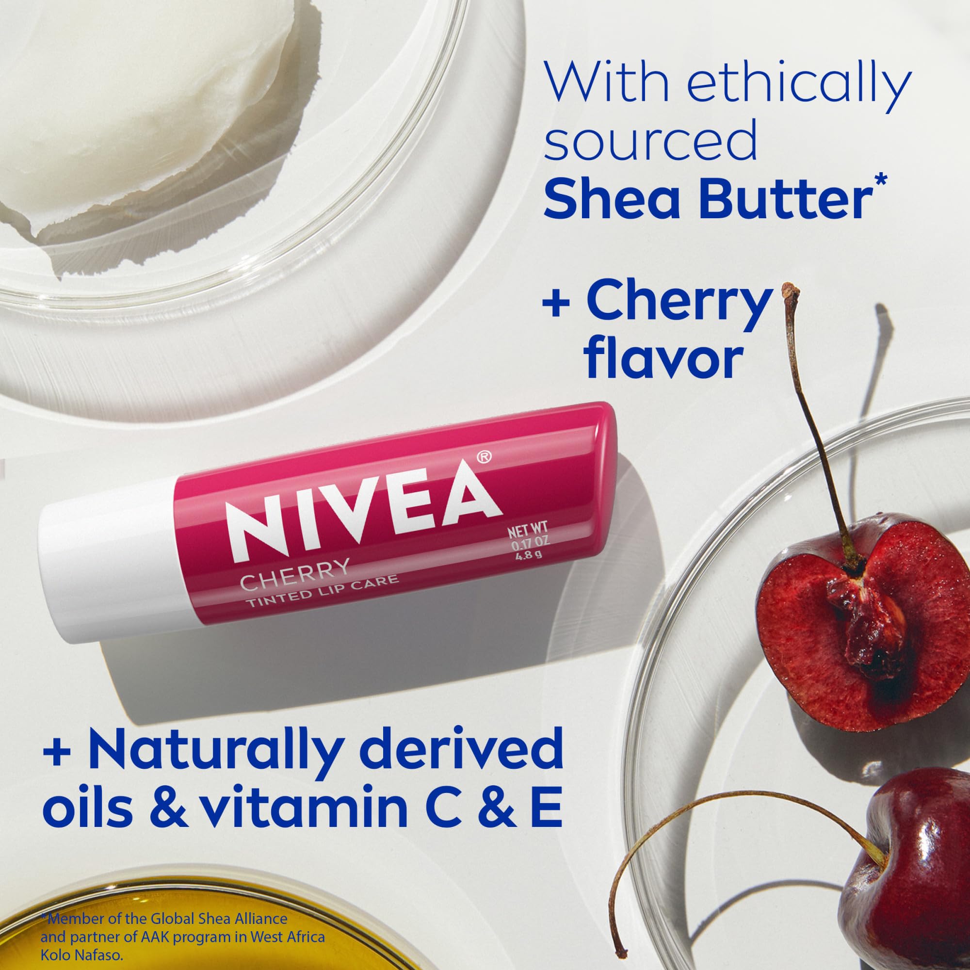 Notas de cereza de NIVEA Cereza para una experiencia sensorial.