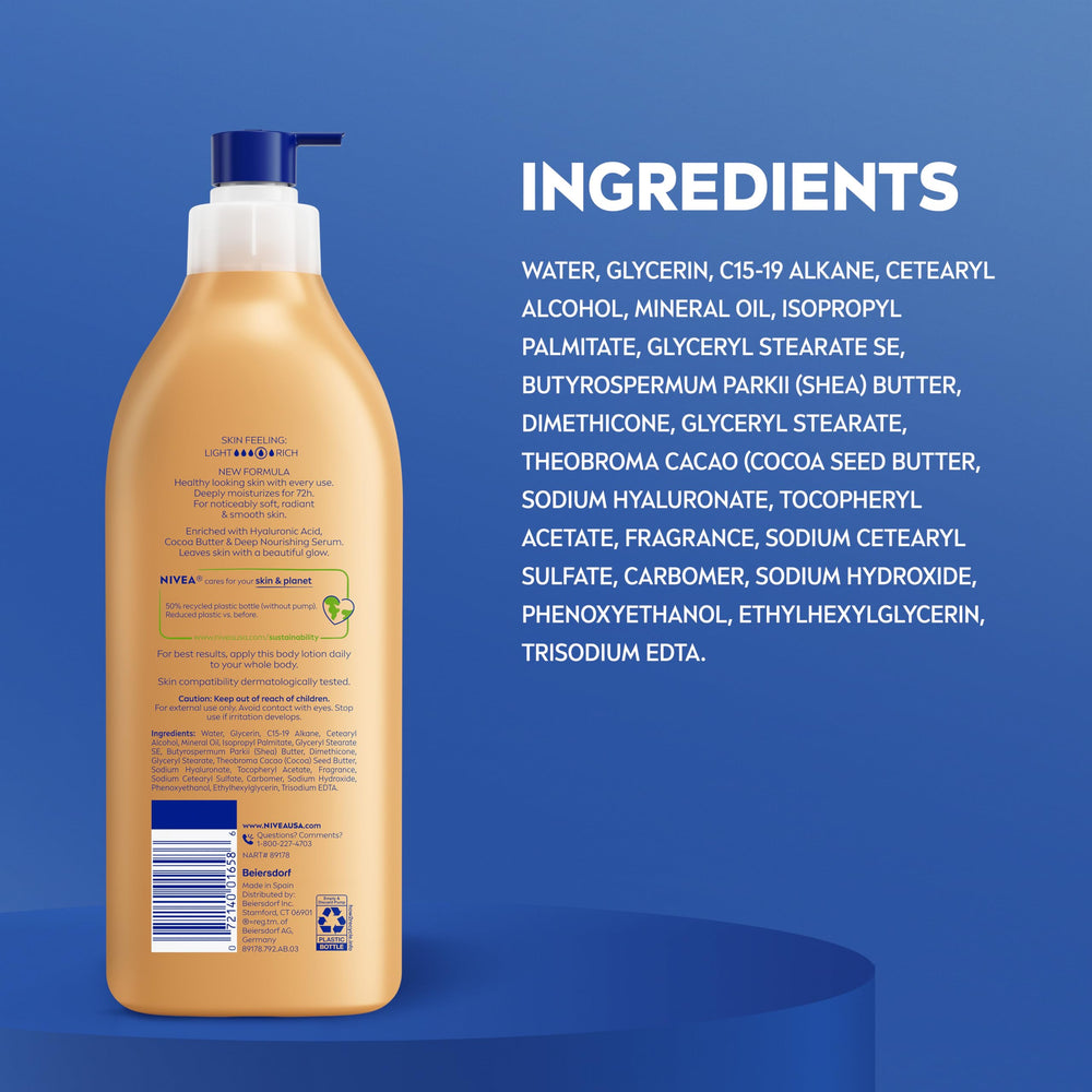 Packaging image highlighting 50 percent recycled plastic bottle