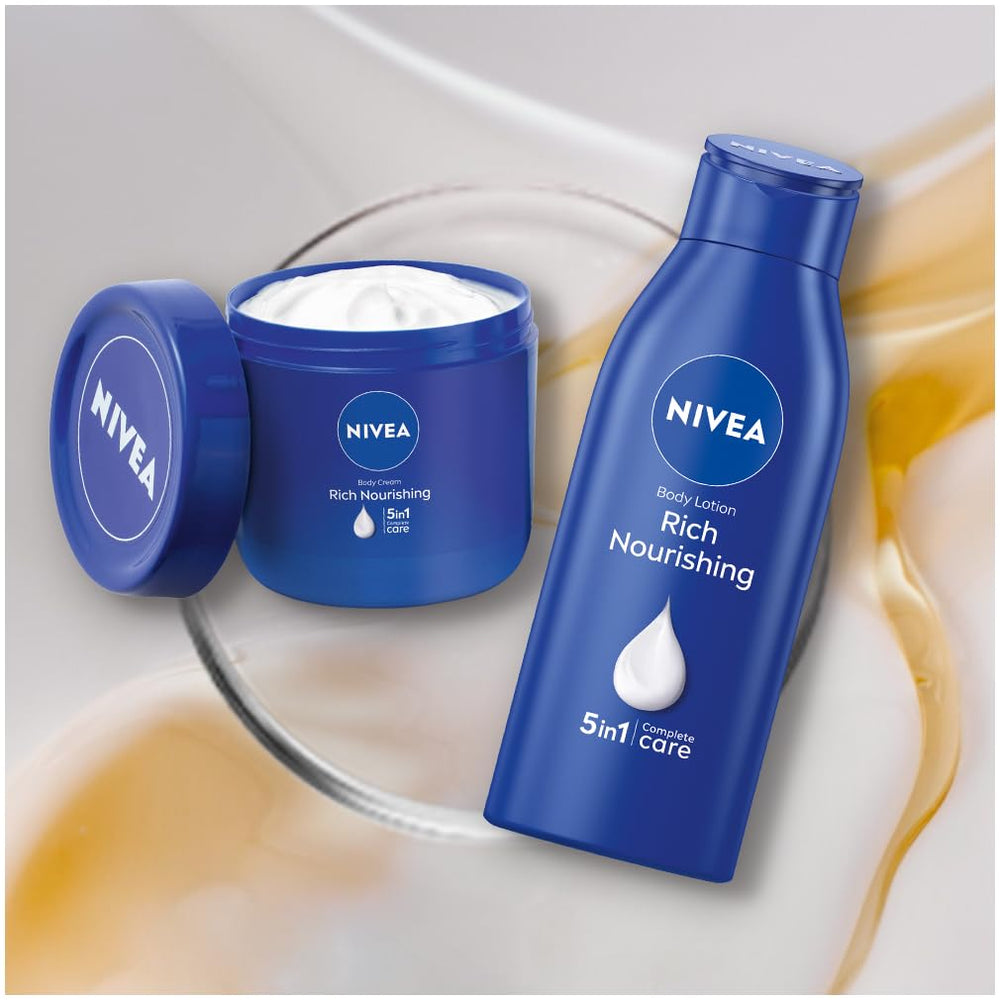 Aceite de almendras nutre la piel con NIVEA para uso diario.