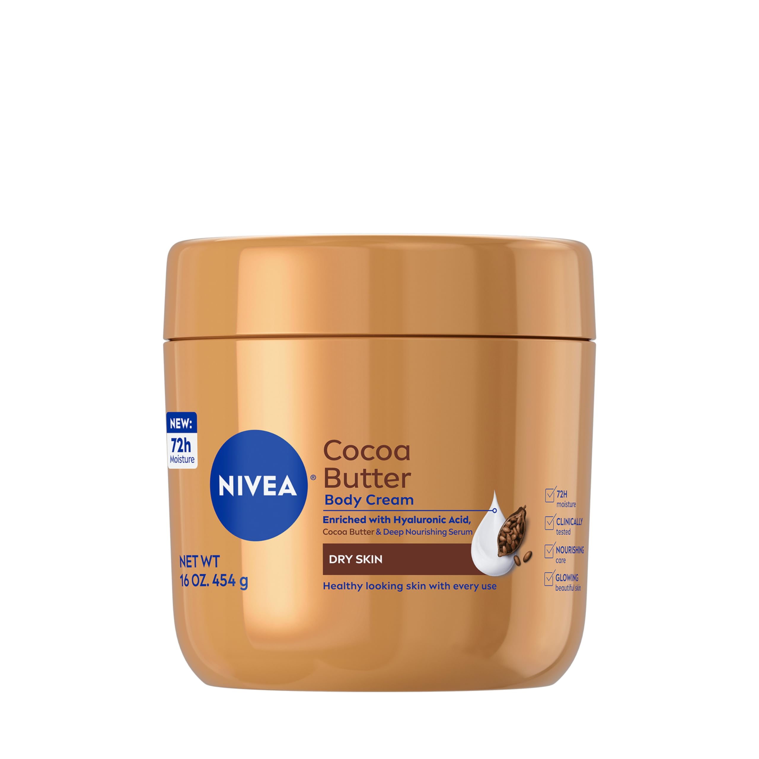 NIVEA Crema corporal en envase de 454 g para hidratación diaria.