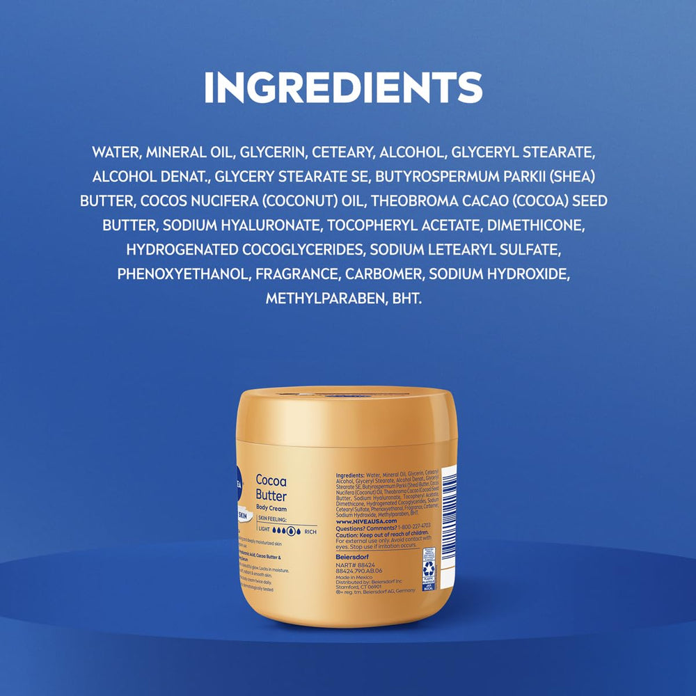 NIVEA crema, aroma suave tras la aplicación.