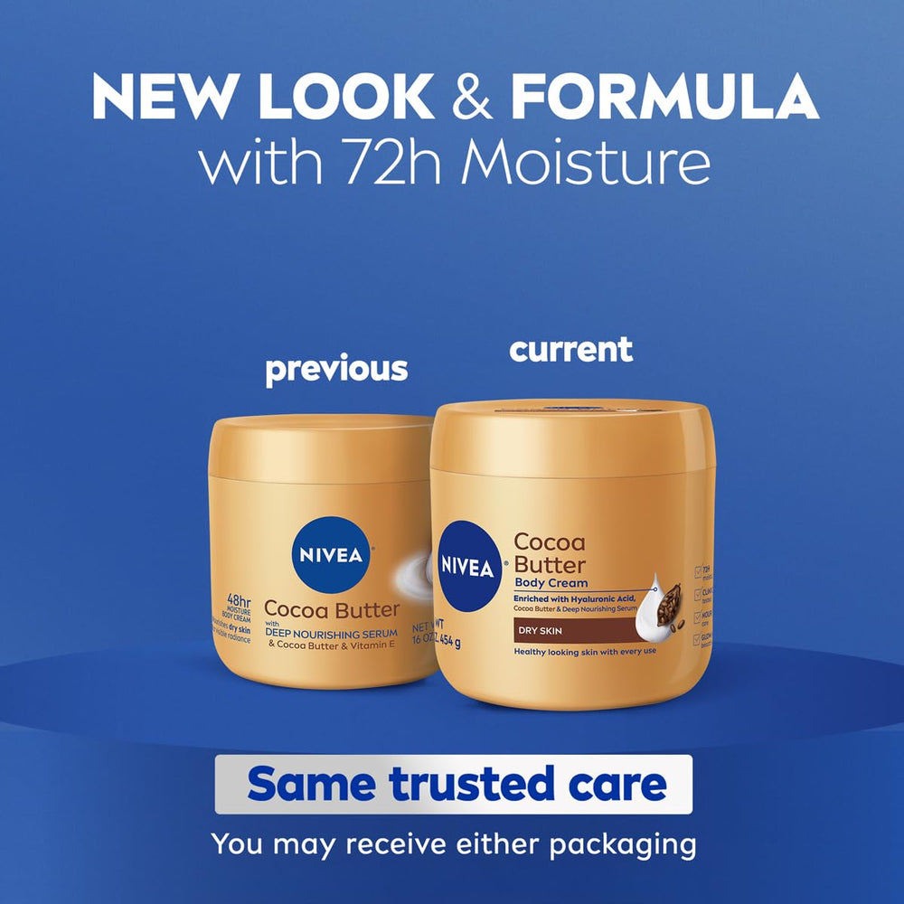 NIVEA crema corporal, textura cremosa para uso diario y suave absorción.