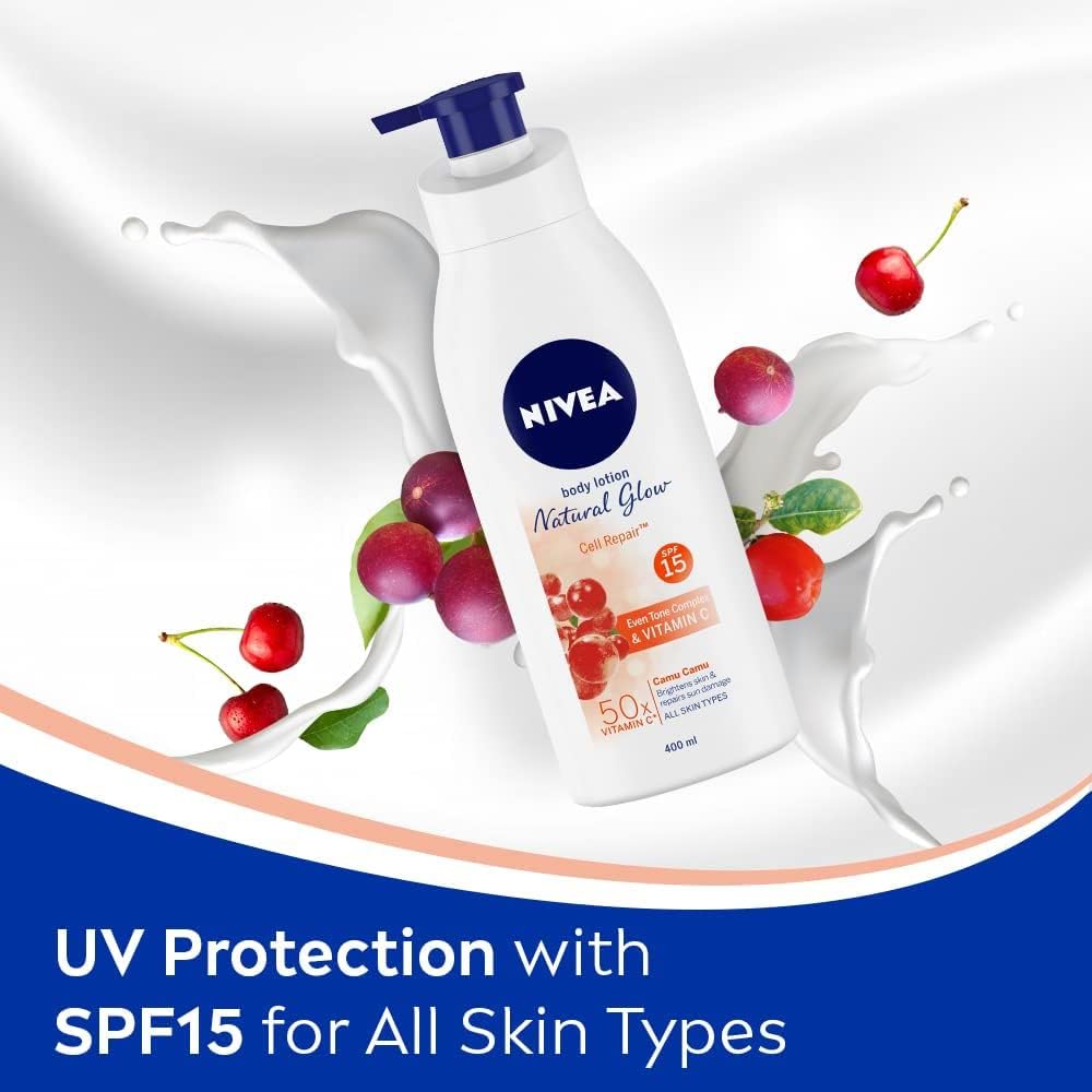 NIVEA Natural Glow: textura suave de crema para absorción rápida y piel suave.