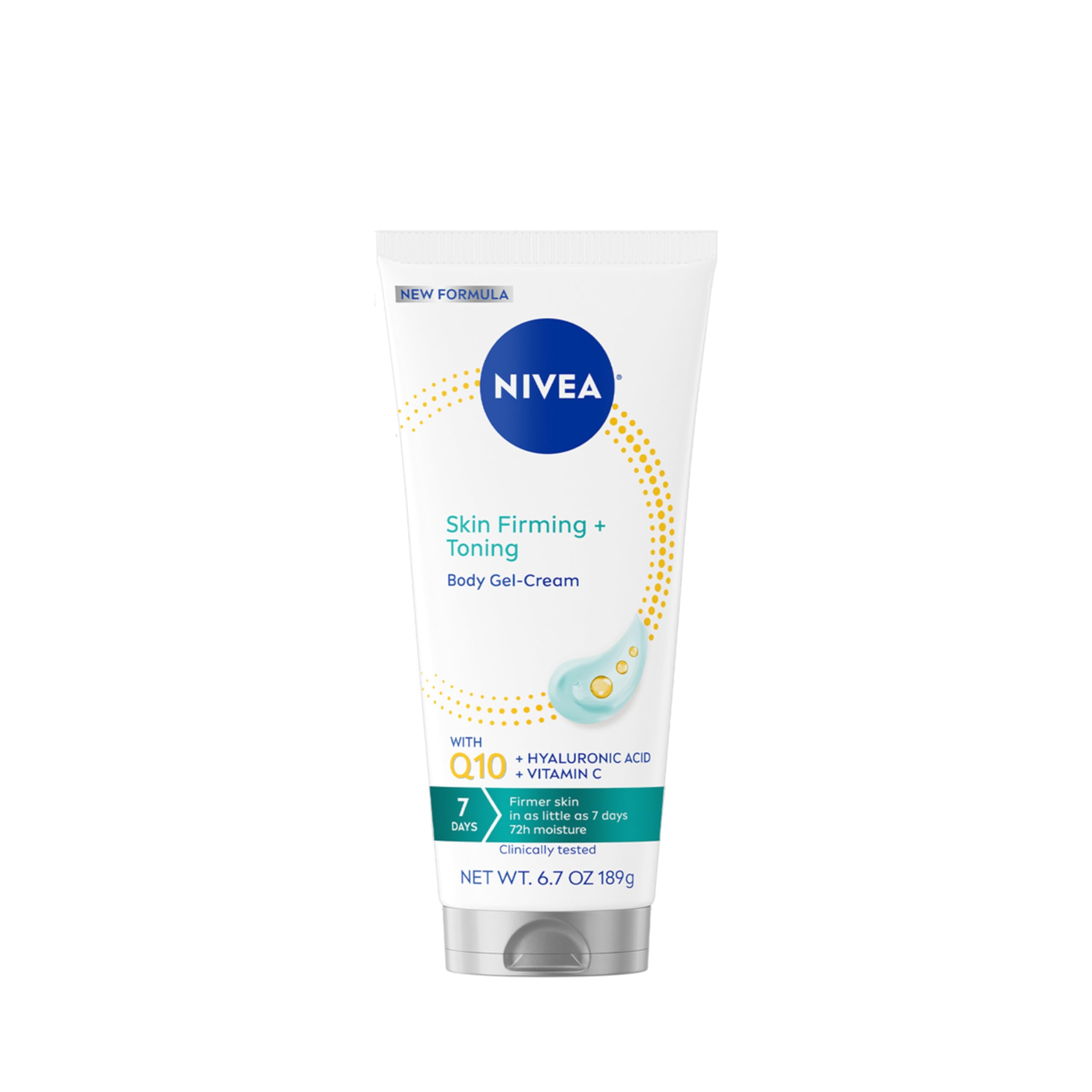 NIVEA Skin Firming con Q10 en gel muestra firmeza inicial