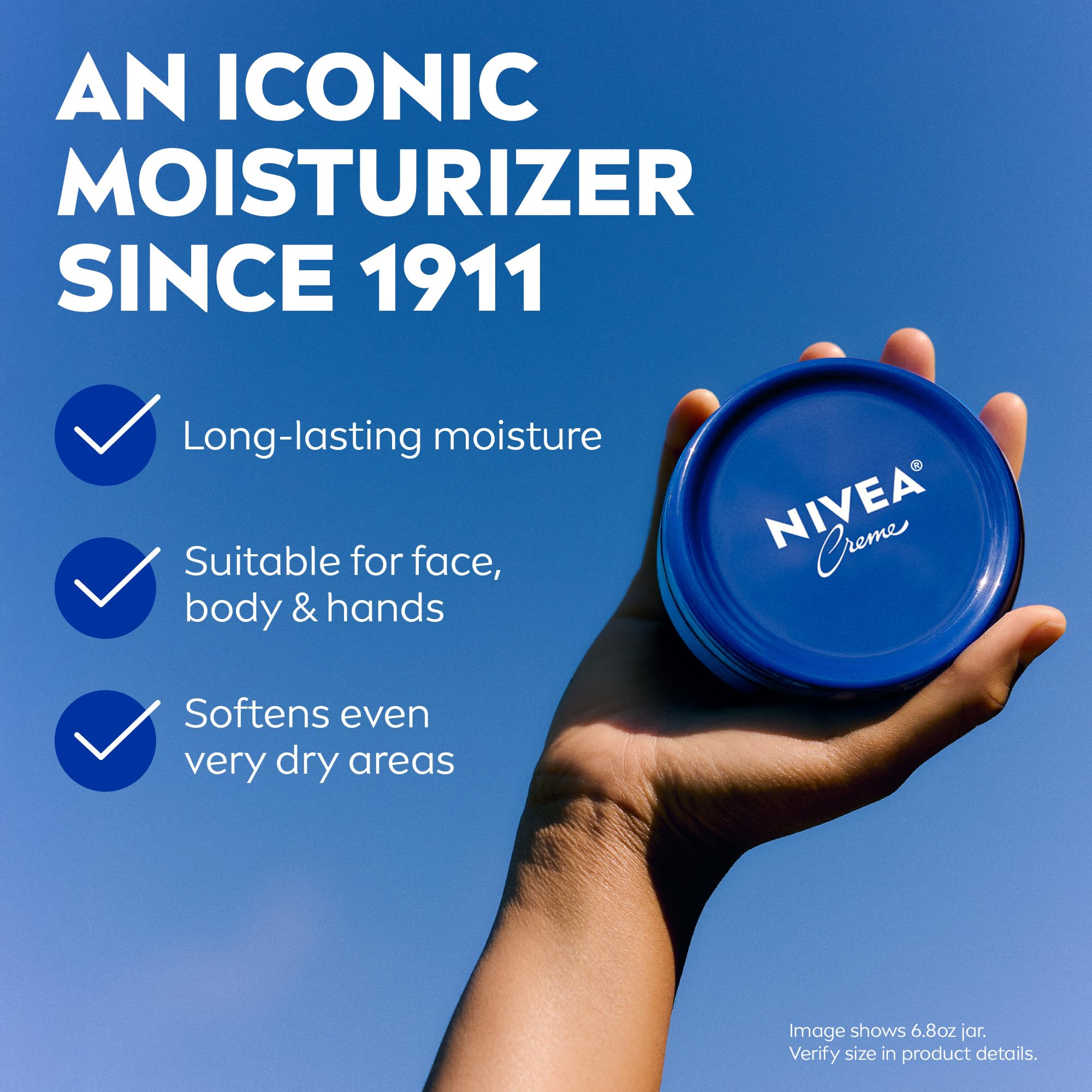 Textura cremosa de NIVEA Creme con Provitamina B5 para piel suave.