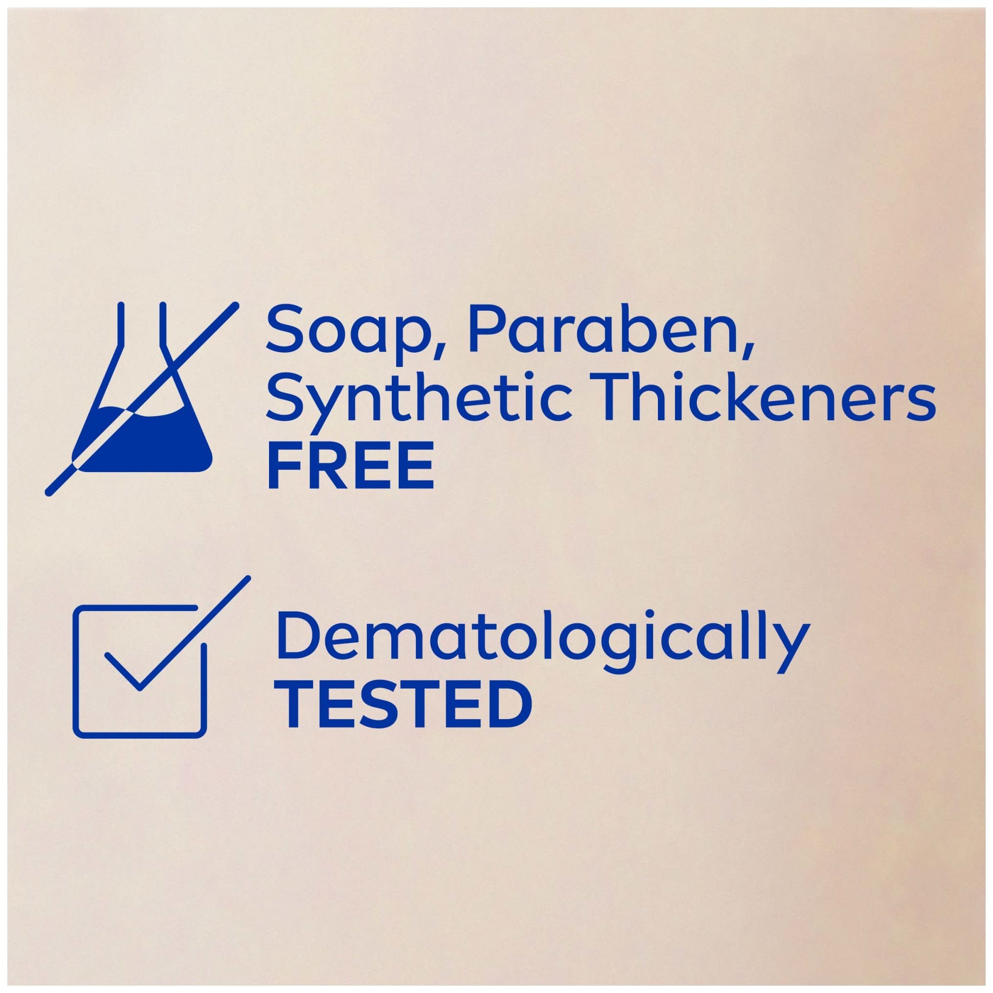 Paraben-free formula highlighted on NIVEA bottle.
