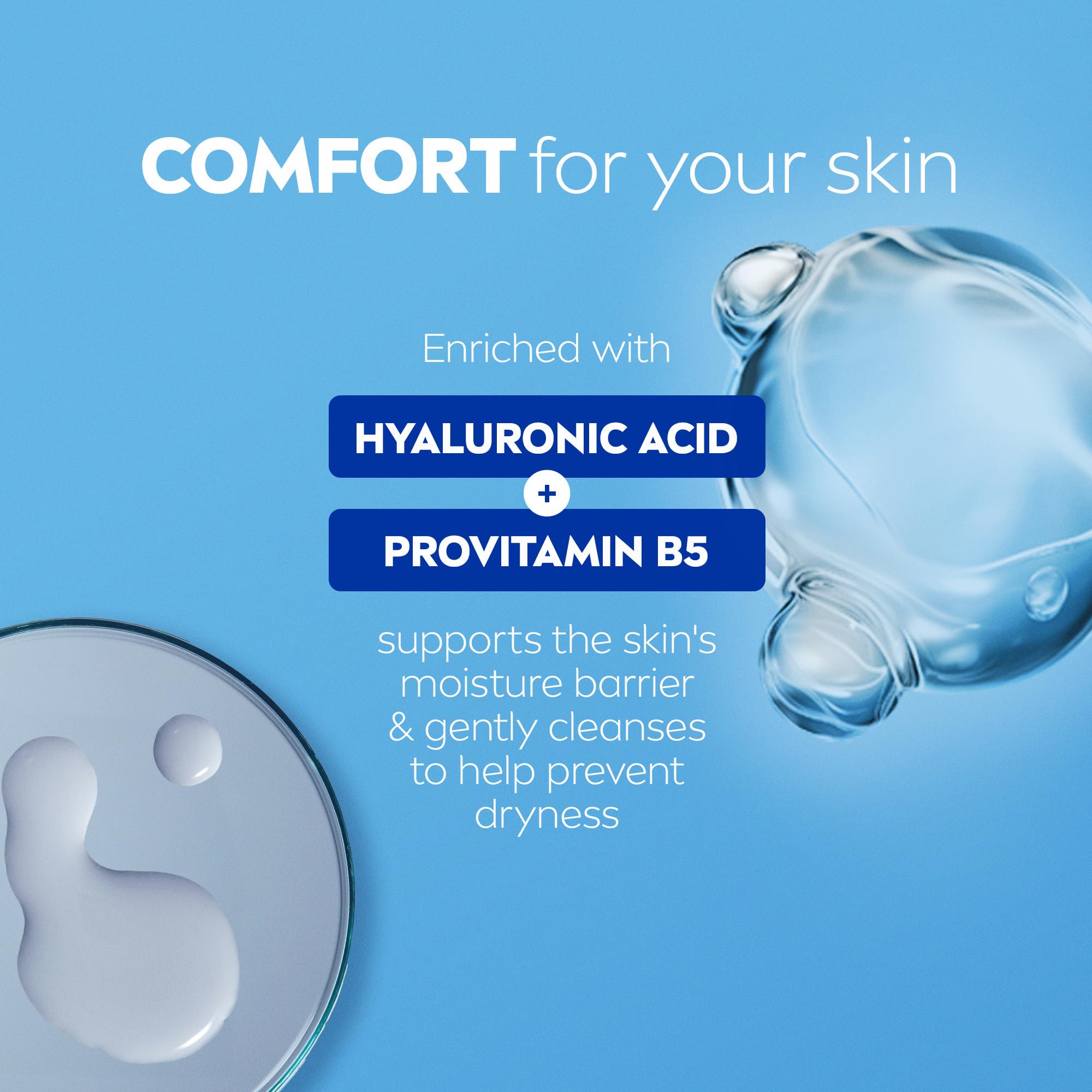 NIVEA Derma Comfort fragancia suave para uso diario.