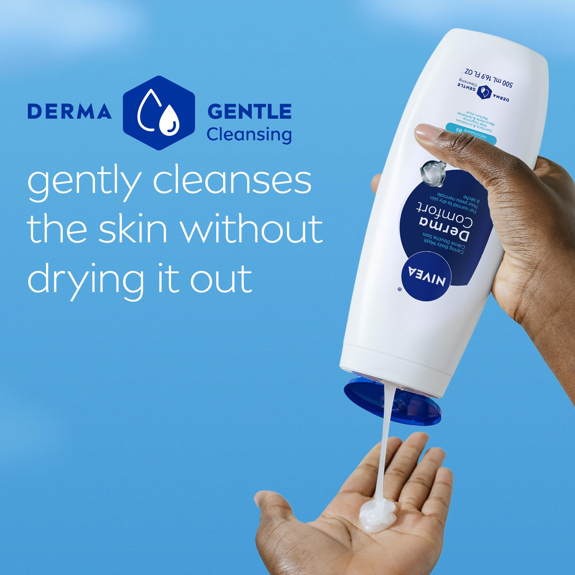 NIVEA Derma Comfort con provitamina B5 para sostener la hidratación.
