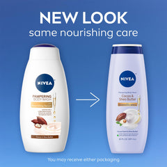 NIVEA dispensador gel-de-ducha con suero nutritivo para piel suave.