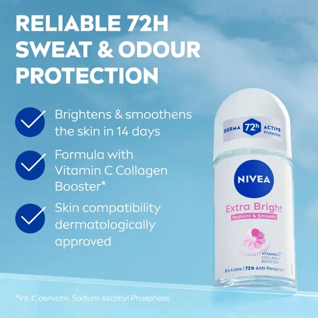 Protección de odor 48 horas para axilas con NIVEA Extra Bright