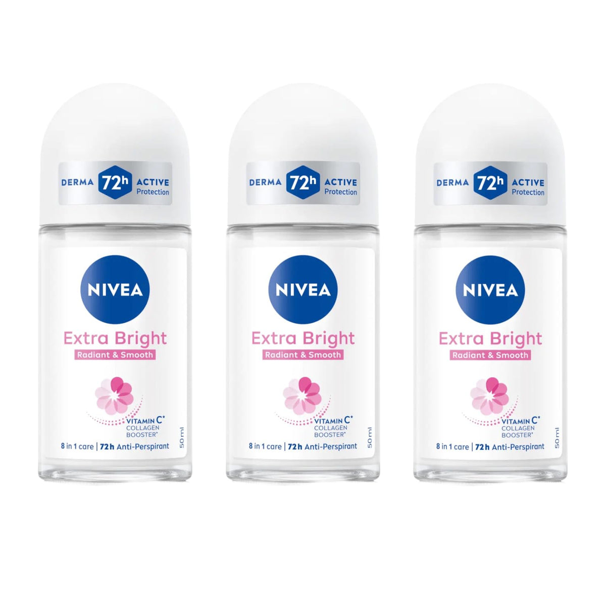 NIVEA Extra Bright aplicador rodillo para 8 superalimentos, axilas más brillantes